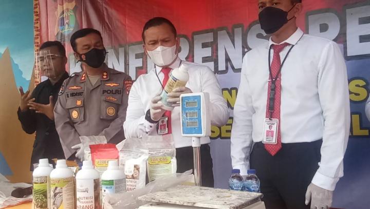 1,725 kg Pupuk dan Barang Ilegal Lainnya Berhasil Diamankan Ditreskrimsus Polda Lampung